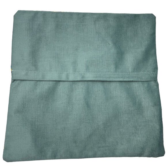 Unbranded 1 Peacock Pillowcase Cover Handmade Zip Closure Blue Yellow Home Decor - Picture 3 of 4